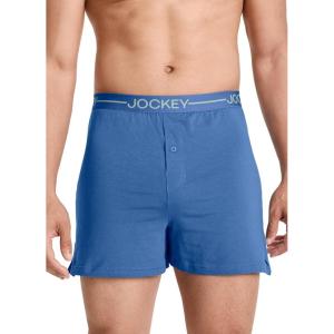 imageJockey Mens Underwear Organic Cotton Stretch 4quot BoxerTrue Blue