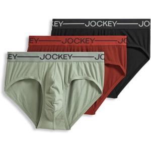 imageJockey Mens Underwear Organic Cotton Stretch Brief  3 PackDried SageCanyonObsidian Grey
