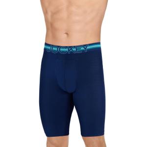 imageJockey Mens Underwear Sport Stability Pouch Microfiber 11quot Quad ShortJust Past Midnight