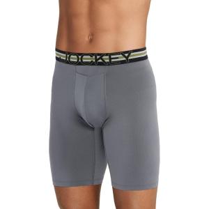 imageJockey Mens Underwear Sport Stability Pouch Microfiber 11quot Quad ShortVulcan