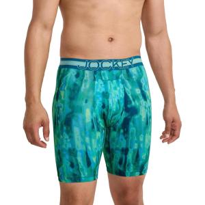 imageJockey Mens Underwear Sport Stability Pouch Microfiber 9quot Long Leg Boxer BriefElemental Glaze