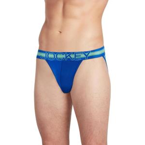 imageJockey Mens Underwear Sport Stability Pouch Microfiber Jock StrapBluest Blue