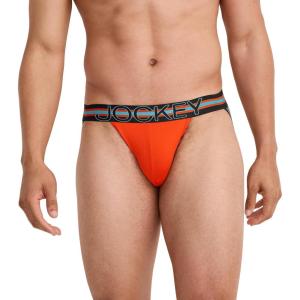 imageJockey Mens Underwear Sport Stability Pouch Microfiber Jock StrapOrange Blaze