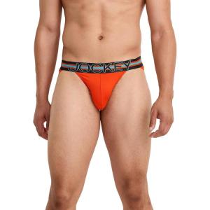 imageJockey Mens Underwear Sport Stability Pouch Microfiber String BikiniOrange Blaze