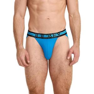 imageJockey Mens Underwear Sport Stability Pouch Microfiber String BikiniTurquoise
