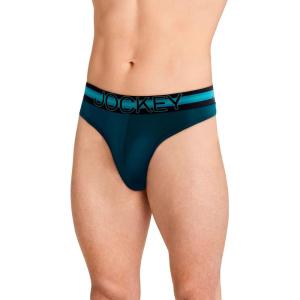 imageJockey Mens Underwear Sport Stability Pouch Microfiber ThongBlue Lagoon