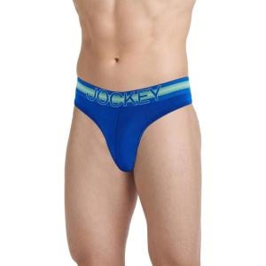 imageJockey Mens Underwear Sport Stability Pouch Microfiber ThongBluest Blue