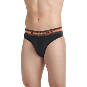 imageJockey Mens Underwear Sport Stability Pouch Microfiber ThongObsidian Grey