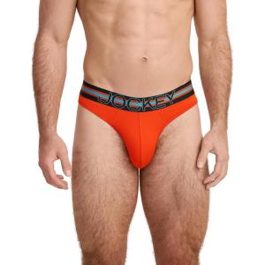 imageJockey Mens Underwear Sport Stability Pouch Microfiber ThongOrange Blaze