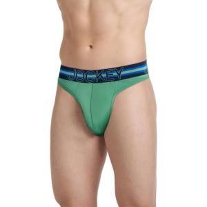 imageJockey Mens Underwear Sport Stability Pouch Microfiber ThongSea Grass