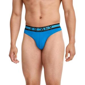 imageJockey Mens Underwear Sport Stability Pouch Microfiber ThongTurquoise