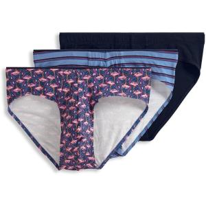 imageJockey Mens Underwear True Style Bikini  3 PackFlamingo GeoTrue NavyDetail Stripe