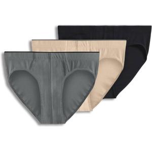 imageJockey Mens Underwear True Style Bikini  3 PackGreyBeigeBlack Night
