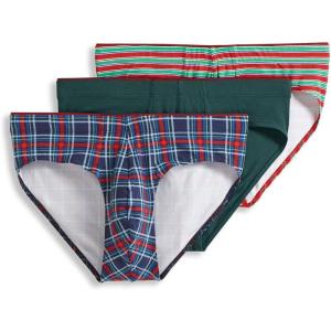 imageJockey Mens Underwear True Style Bikini  3 PackSweet PlaidCactus PineTwinkling Stripe