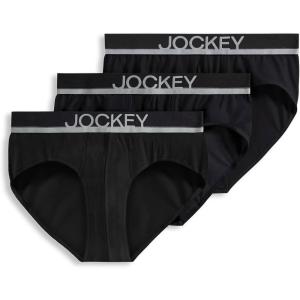 imageJockey Mens Underwear True Style Brief  3 PackBlack Night