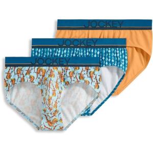 imageJockey Mens Underwear True Style Brief  3 PackIguanasColorado DawnDiamond Strands