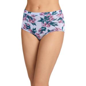 imageJockey Womens Cotton Stretch BriefDreamy Blue Soft Botanical