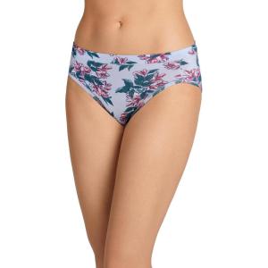 imageJockey Womens Cotton Stretch Hi CutDreamy Blue Soft Botanical