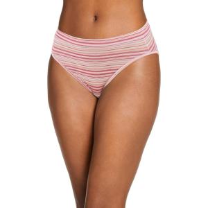 imageJockey Womens Cotton Stretch Hi CutMindful Coral Stripe