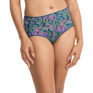 imageJockey Womens No Panty Line Promise Tactel Hip BriefReally Teal Parakeet Paradise
