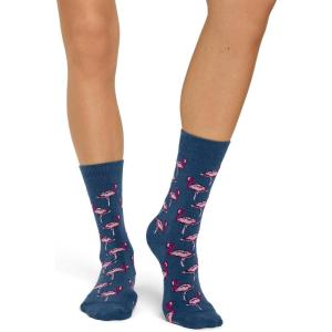 imageJockey Womens Socks Everyday Casual Crew SockFlamingos