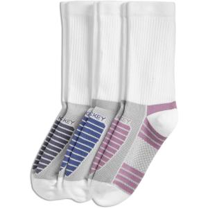 imageJockey Womens Socks Sport Crew Socks  3 PackWhite on GreyWhite on DenimWhite on Lavender