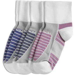 imageJockey Womens Socks Sport Quarter Socks  3 PackWhite on GreyWhite on DenimWhite on Lavender
