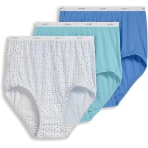 imageJockey Womens Underwear Classic Brief  3 PackPicasso BlueFlower SunsCaspian Sea