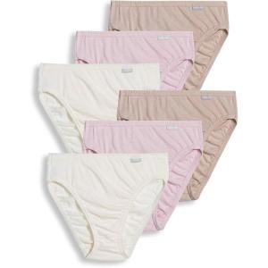 imageJockey Womens Underwear Elance French Cut  6 PackIvoryLightPink Shadow