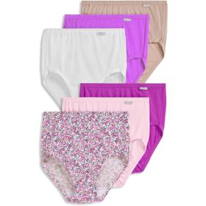 imageJockey Womens Underwear Plus Size Elance Brief  6 PackPretty Purple MeadowLavender ScentPink OpalWhiteFab FuchsiaLight