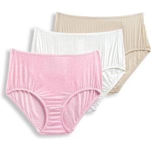 imageJockey Womens Underwear Supersoft Breathe Brief  3 PackFrothy PinkWhiteEgyptian Scroll