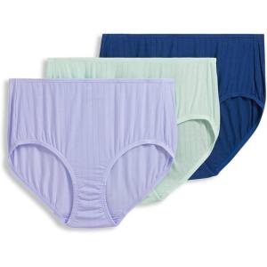 imageJockey Womens Underwear Supersoft Breathe Brief  3 PackSubtle MintMarina BlueWake Blue
