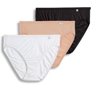 imageJockey Womens Underwear Supersoft French Cut  3 PackBlackLightIvory