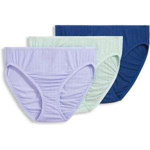 imageJockey Womens Underwear Supersoft French Cut  3 PackSubtle MintMarina BlueWake Blue