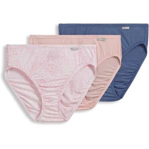 imageJockey Womens Underwear Supersoft French Cut  3 PackTempest LeopardCoral MistDusk Blue