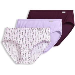 imageJockey Womens Underwear Supersoft Hipster  3 PackFerris White ChevronSheer LilacDeep Sangria