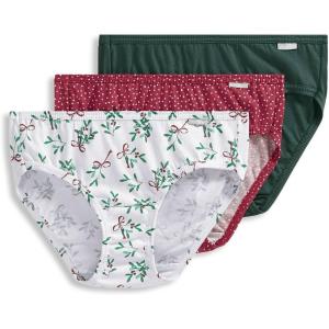 imageJockey Womens Plus Size Elance Bikini  3 PackCactus PineSmall Blizzard DotDiamond White Mistletoe