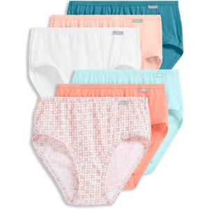 imageJockey Womens Underwear Plus Size Elance Hipster  6 PackPeach Garden GeoEcho BlueParadise PeachWhiteTeal SlatePeach Fuzz