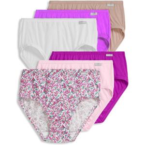 imageJockey Womens Underwear Plus Size Elance Hipster  6 PackPretty Purple MeadowLavender ScentPink OpalWhiteFab FuchsiaLight