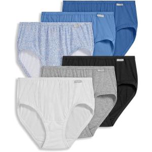 imageJockey Womens Underwear Plus Size Elance Hipster  6 PackSpiraling ShellsPicasso BlueTrue BlueWhiteGrey HeatherBlack
