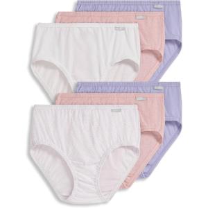 imageJockey Womens Underwear Plus Size Elance Hipster  6 PackTango DotViolet VeilCoral Mist HeatherWhiteViolet VeilCoral Mist Heather