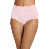 imageJockey Womens Comfies Microfiber Brief  3 PackDeep LagoonSubtle MintCoral Mist Stripe