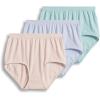 imageJockey Womens Comfies Microfiber Brief  3 PackTeal BluePeriwinklePeach Rose