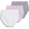 imageJockey Womens Comfies Microfiber Brief  3 PackWhitePink PearlGrey