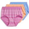 imageJockey Womens Comfies Microfiber Brief  3 PackLavender Scent StripePeach SmoothiePicasso Blue