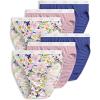 imageJockey Womens Underwear Classic French Cut  6 PackFuture DuskBrush FloralPink Opal