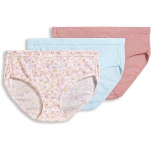 imageJockey Womens Elance Breathe Hipster  3 PackEarth RoseSunday FloralIceberg