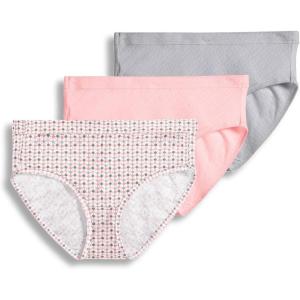 imageJockey Womens Elance Breathe Hipster  3 PackSilver FoxSpotty DotBlushing Rose
