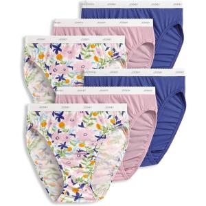 imageJockey Womens Underwear Classic French Cut  6 PackFuture DuskBrush FloralPink Opal