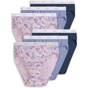 imageJockey Womens Underwear Classic French Cut  6 PackNocturne BlueBaroque BloomsMythos Blue